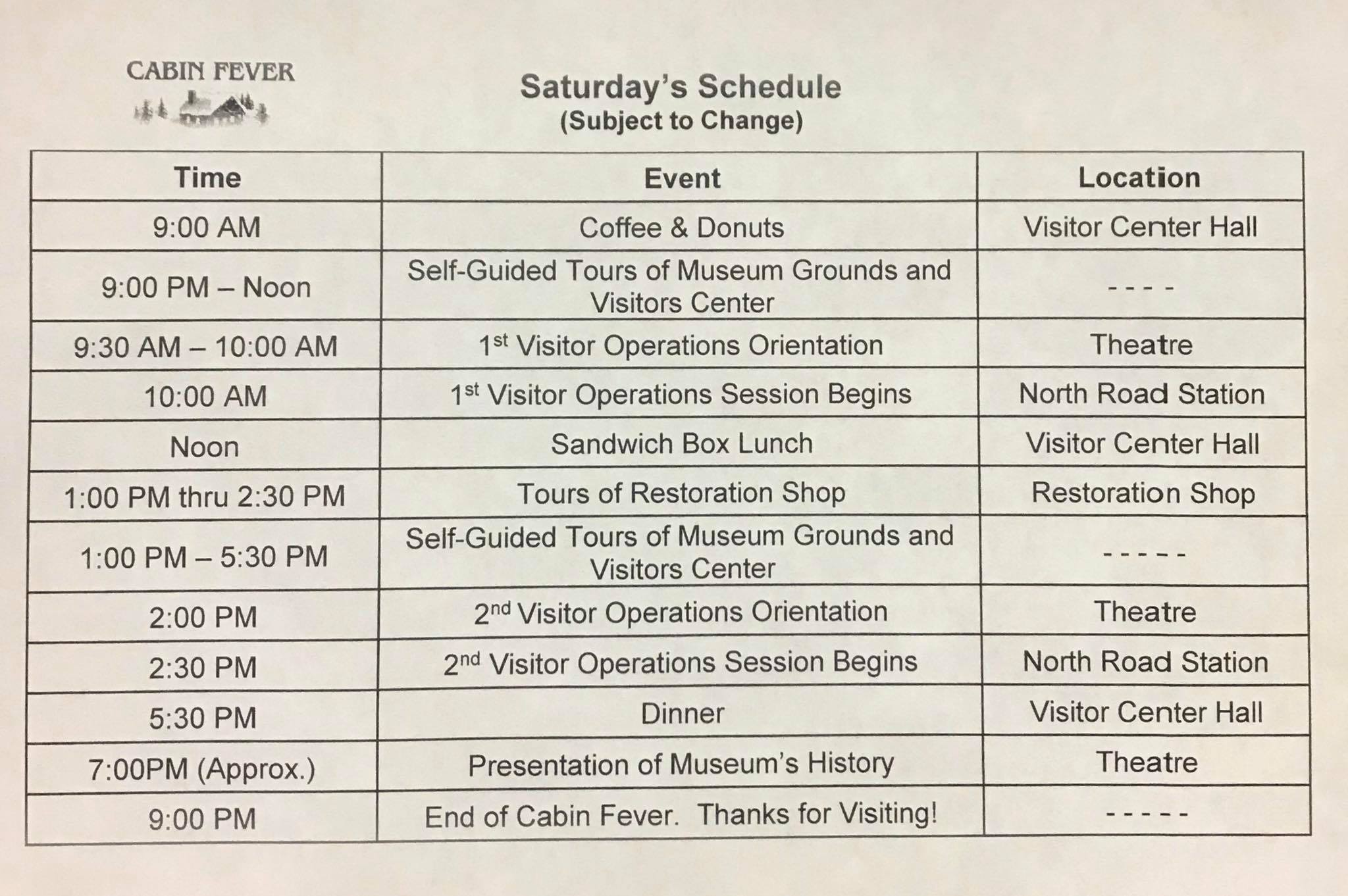 Winterfest 2020 Agenda