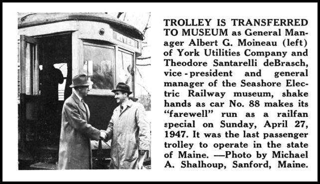 Ted Santarelli receiving Car 88 in 1947
